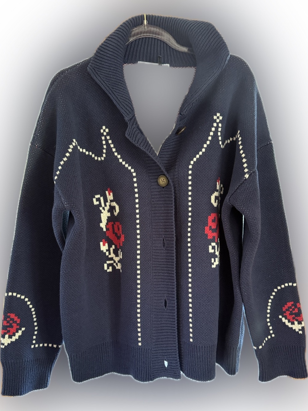 Daydreamer Floral Navy Cardigan NWT MEDIUM
50’s Rockabilly Inspired